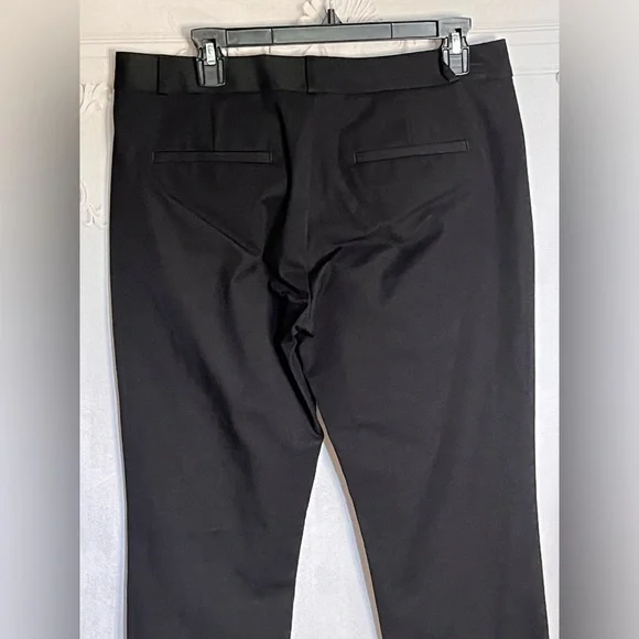 NWT Banana Republic Sloan Pants Flat front stretch Black detail Size 10 Long - Picture 4 of 13